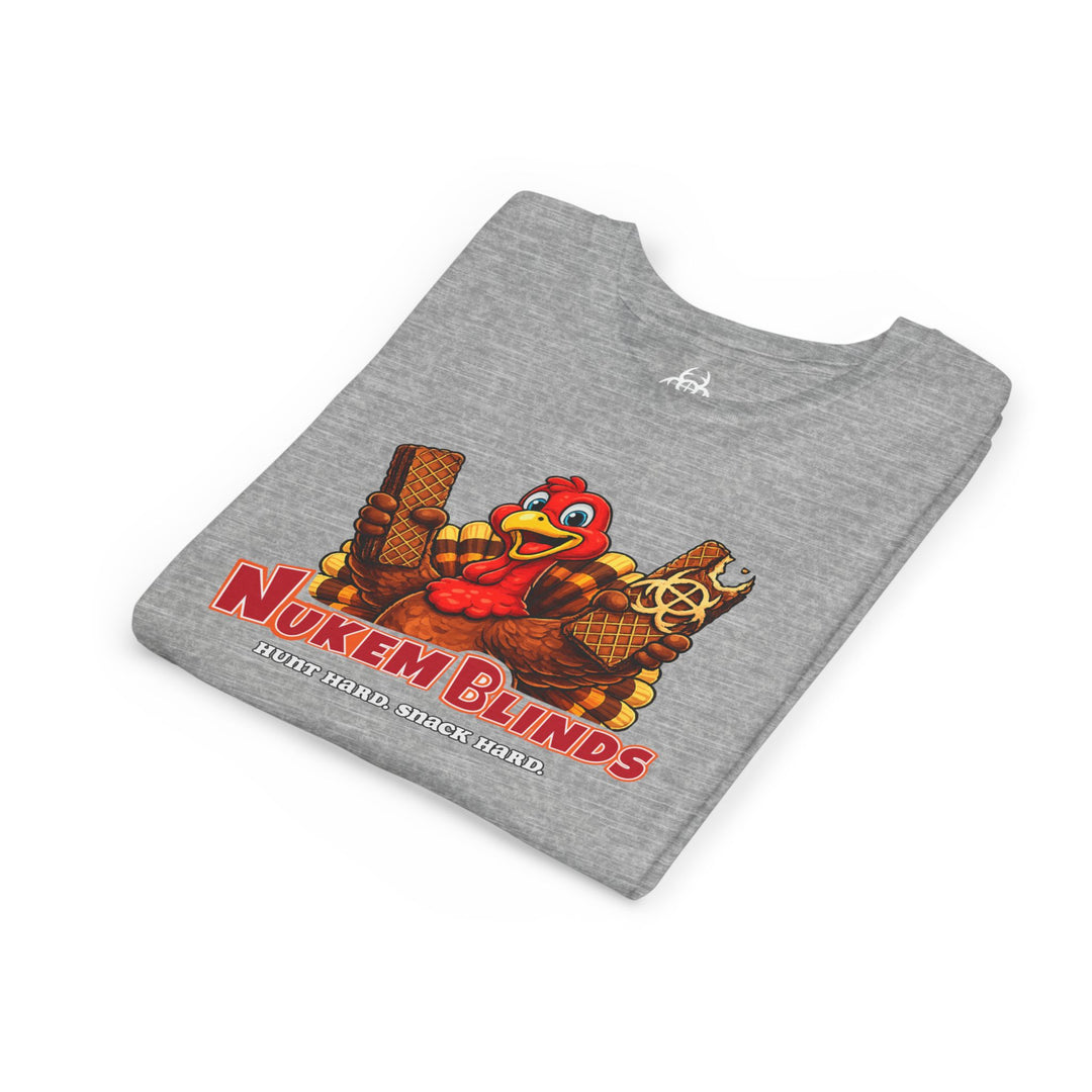 Hunt Hard, Snack Hard Youth Nutty Buddy Turkey T Shirt