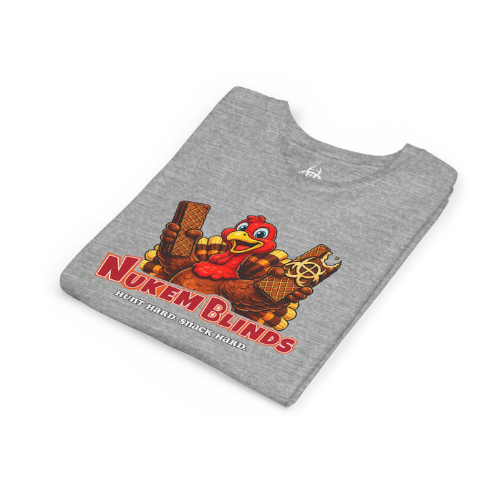 Hunt Hard, Snack Hard Youth Nutty Buddy Turkey T Shirt