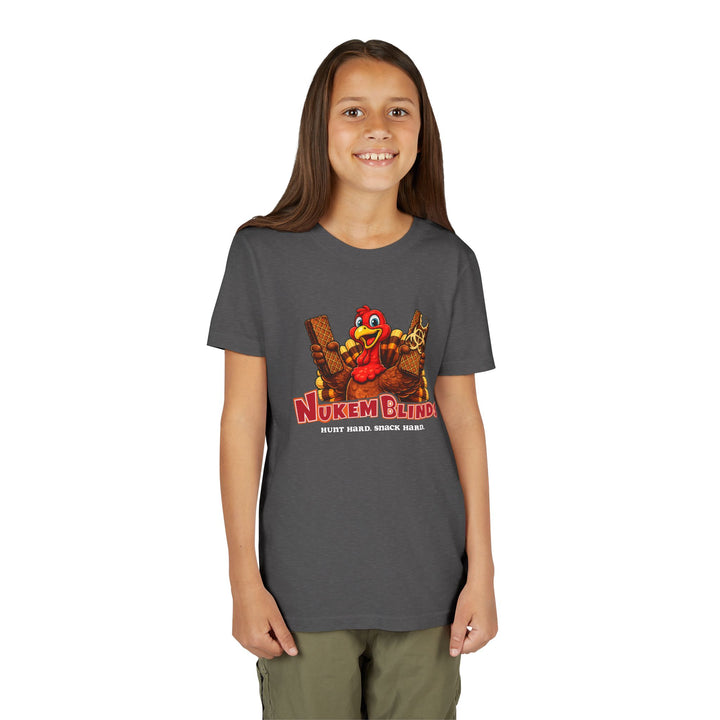 Hunt Hard, Snack Hard Youth Nutty Buddy Turkey T Shirt