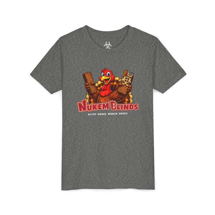 Hunt Hard, Snack Hard Youth Nutty Buddy Turkey T Shirt
