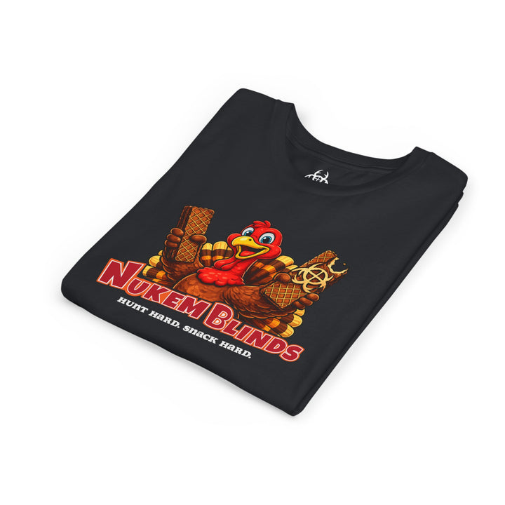 Hunt Hard, Snack Hard Youth Nutty Buddy Turkey T Shirt