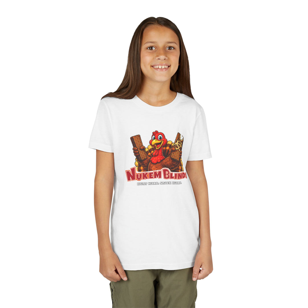 Hunt Hard, Snack Hard Youth Nutty Buddy Turkey T Shirt