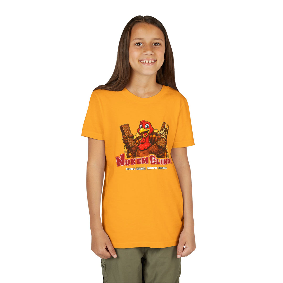 Hunt Hard, Snack Hard Youth Nutty Buddy Turkey T Shirt
