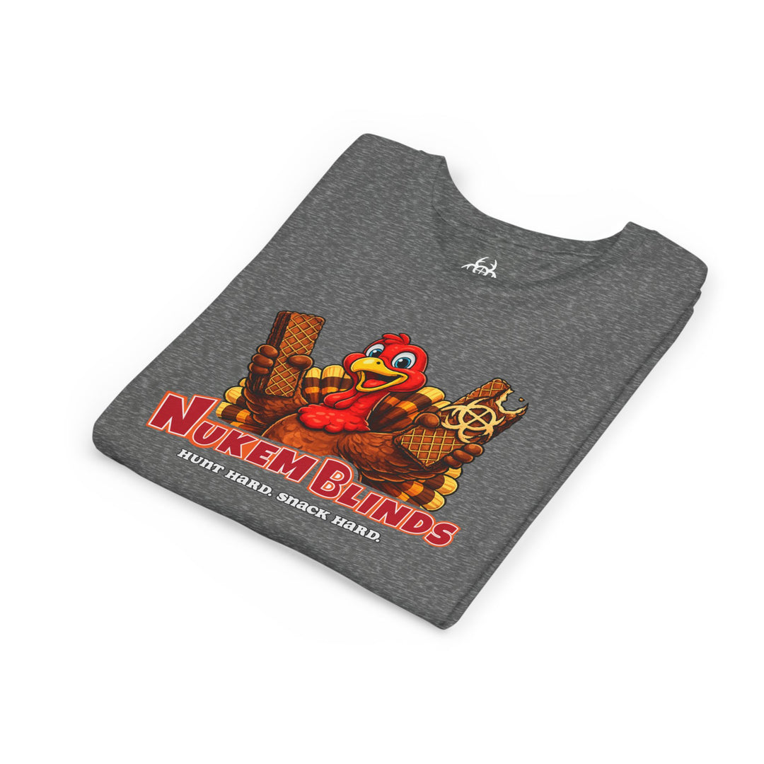 Hunt Hard, Snack Hard Youth Nutty Buddy Turkey T Shirt