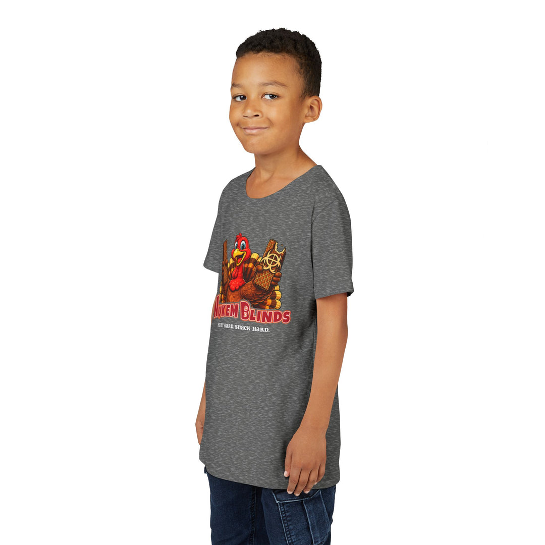 Hunt Hard, Snack Hard Youth Nutty Buddy Turkey T Shirt