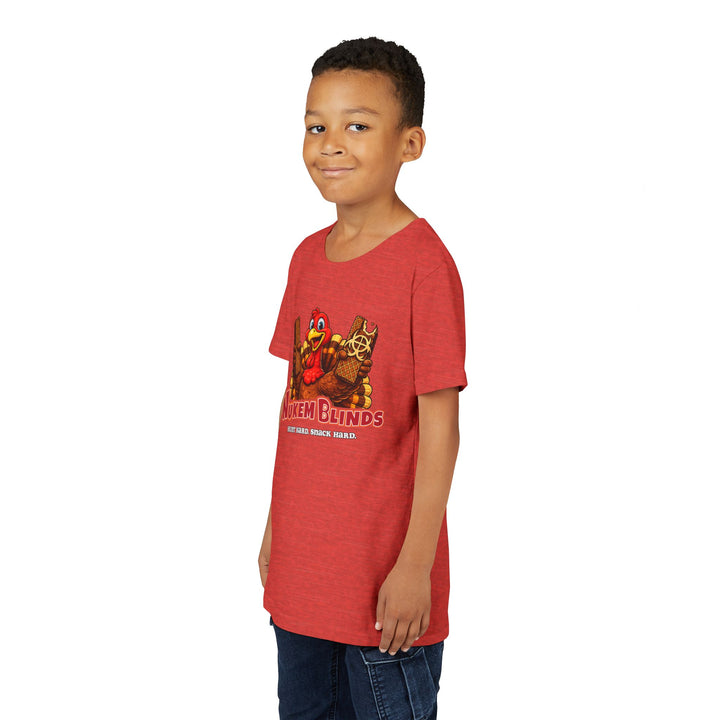 Hunt Hard, Snack Hard Youth Nutty Buddy Turkey T Shirt