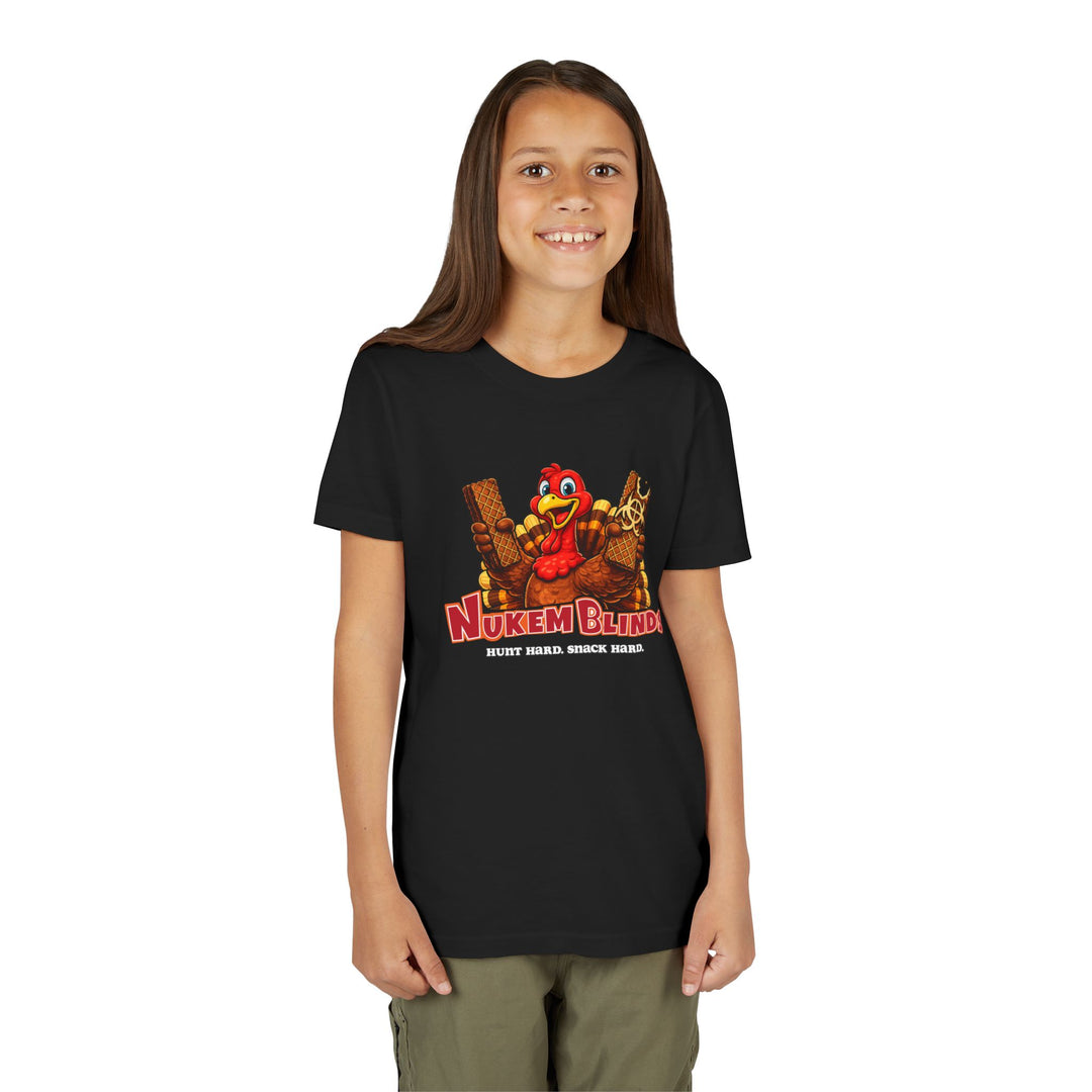 Hunt Hard, Snack Hard Youth Nutty Buddy Turkey T Shirt