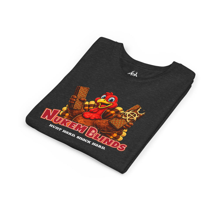 Hunt Hard, Snack Hard Youth Nutty Buddy Turkey T Shirt
