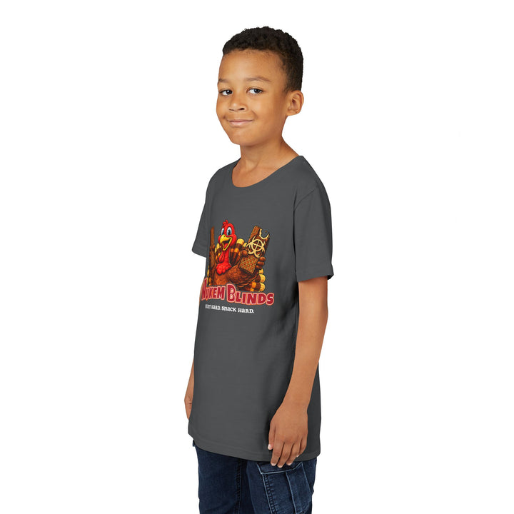 Hunt Hard, Snack Hard Youth Nutty Buddy Turkey T Shirt
