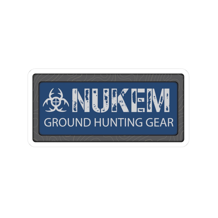 Nukem Mobile Hunting Gear Sticker — Orange Biohazard Kiss-Cut Decal