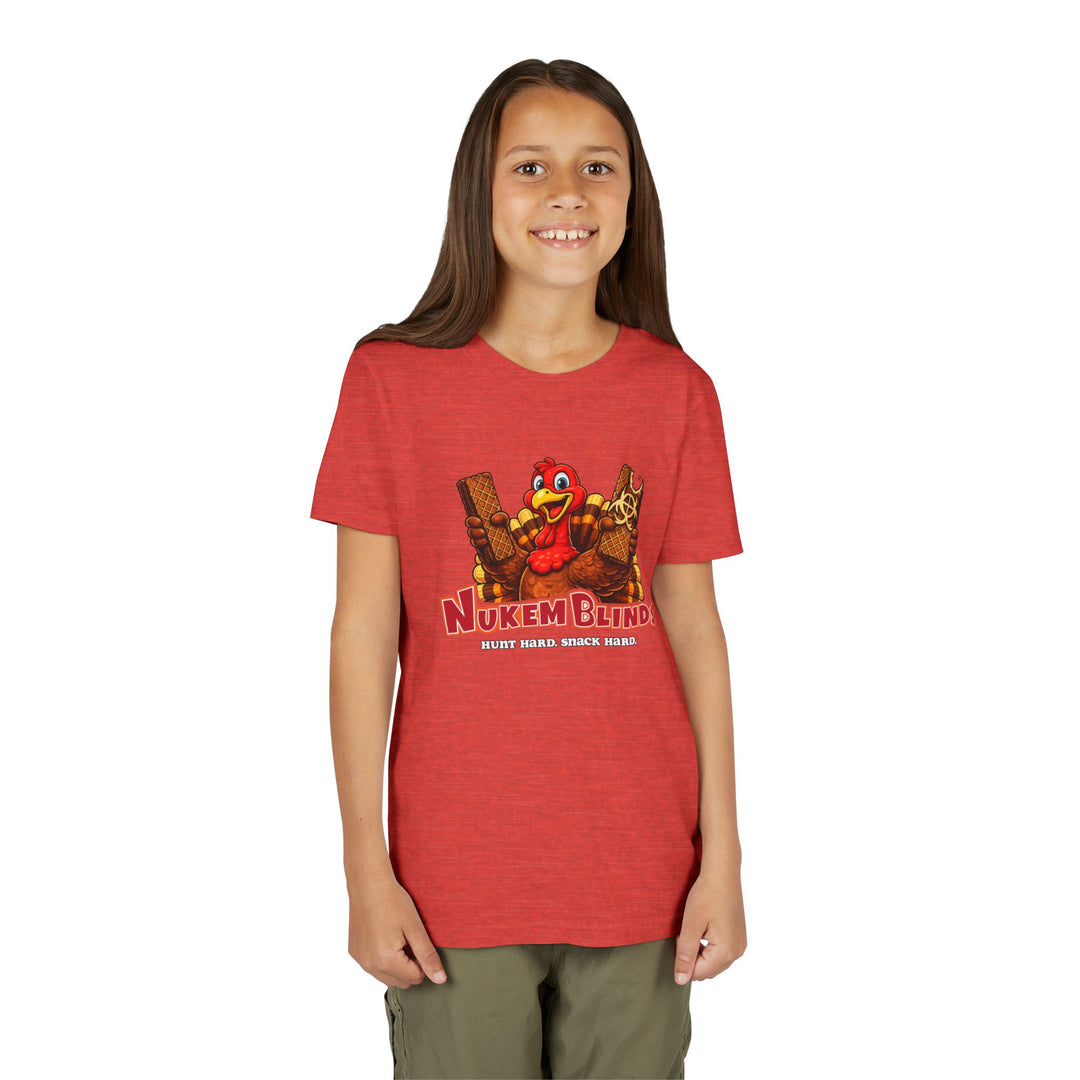 Hunt Hard, Snack Hard Youth Nutty Buddy Turkey T Shirt