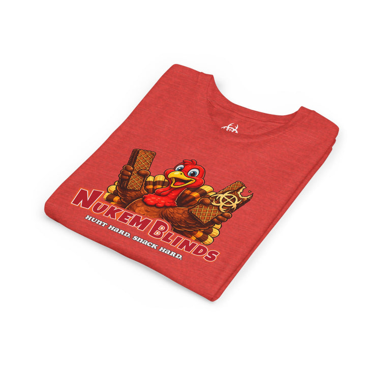 Hunt Hard, Snack Hard Youth Nutty Buddy Turkey T Shirt