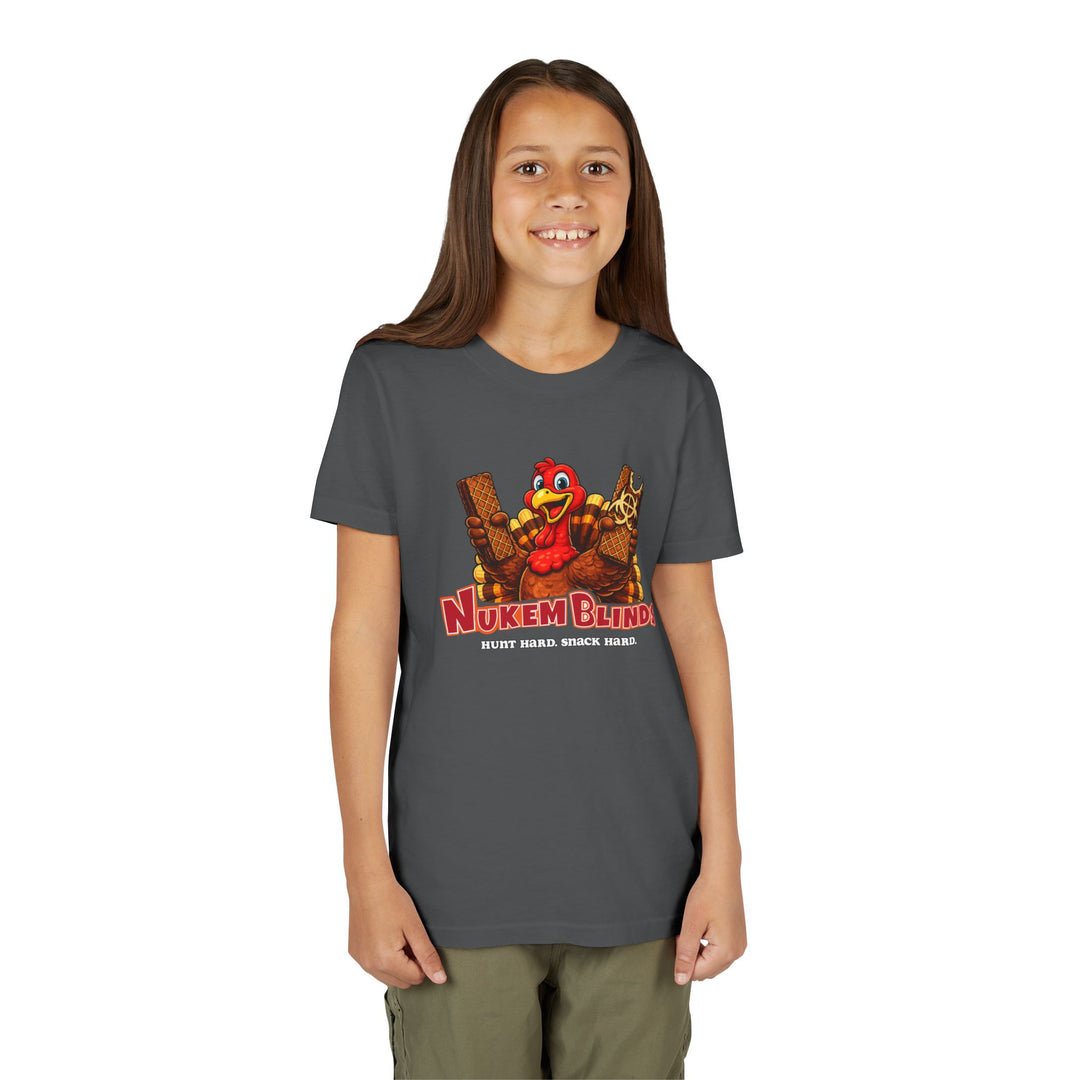 Hunt Hard, Snack Hard Youth Nutty Buddy Turkey T Shirt