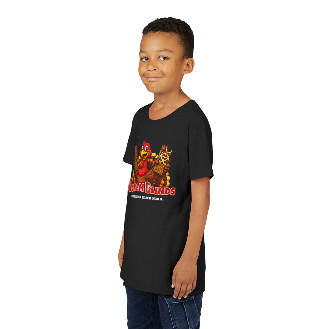 Hunt Hard, Snack Hard Youth Nutty Buddy Turkey T Shirt