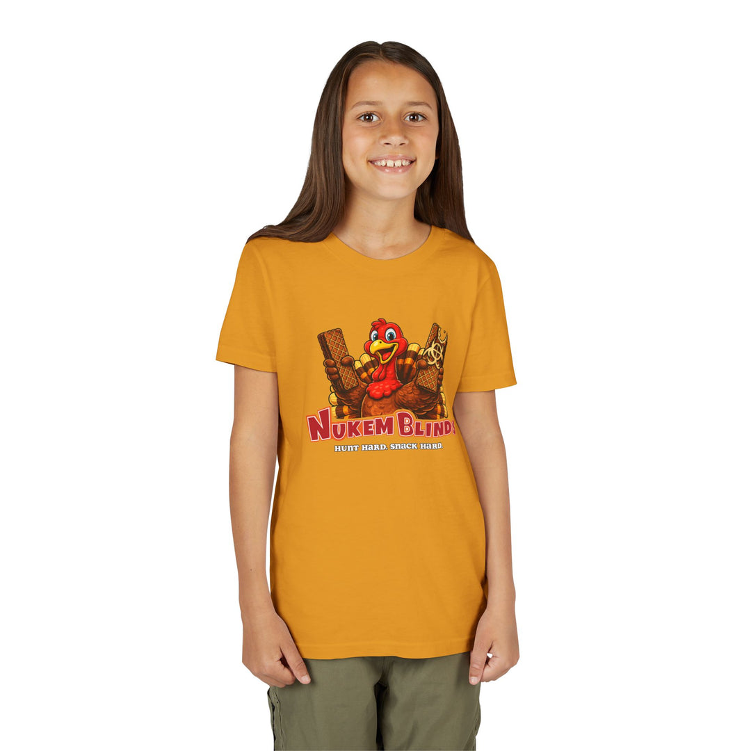 Hunt Hard, Snack Hard Youth Nutty Buddy Turkey T Shirt