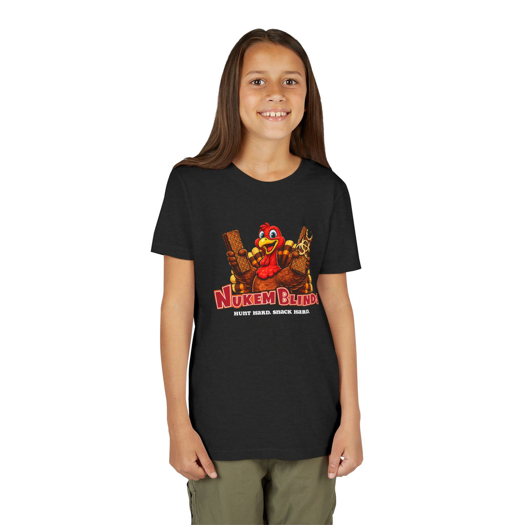 Hunt Hard, Snack Hard Youth Nutty Buddy Turkey T Shirt