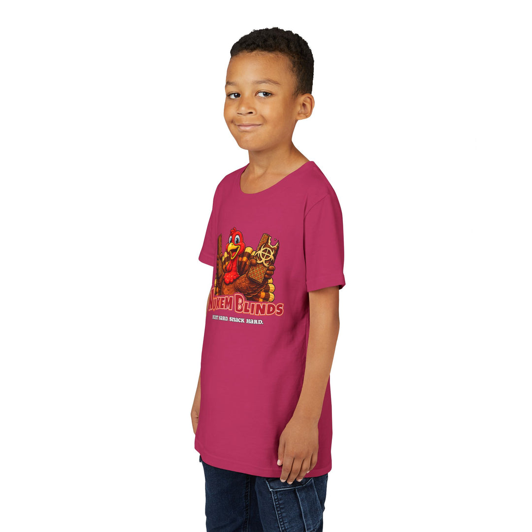 Hunt Hard, Snack Hard Youth Nutty Buddy Turkey T Shirt