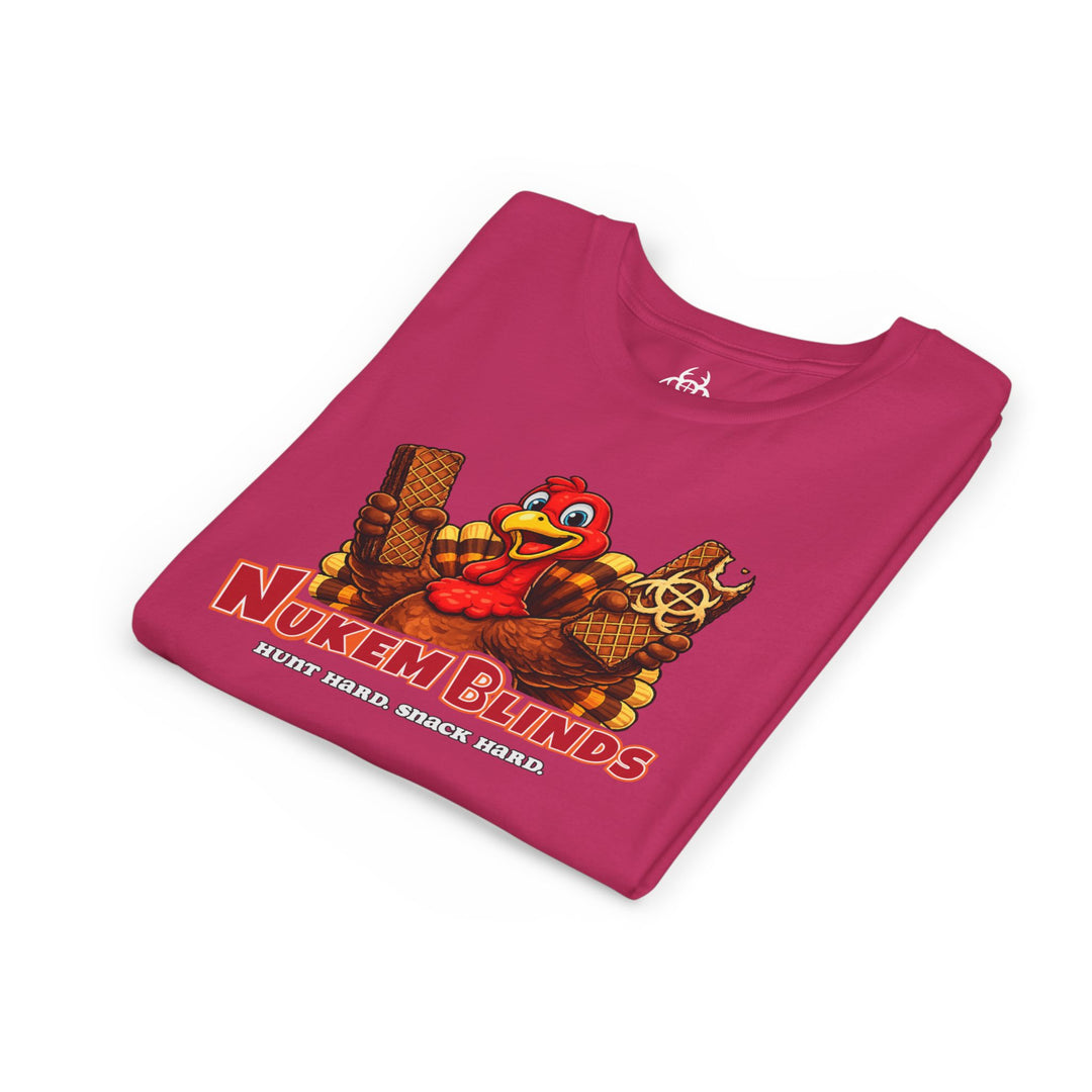 Hunt Hard, Snack Hard Youth Nutty Buddy Turkey T Shirt