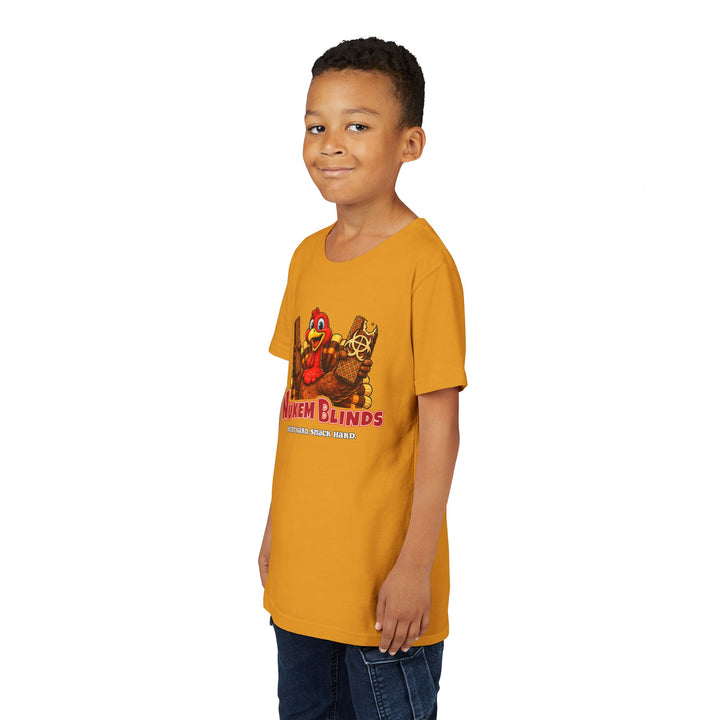 Hunt Hard, Snack Hard Youth Nutty Buddy Turkey T Shirt