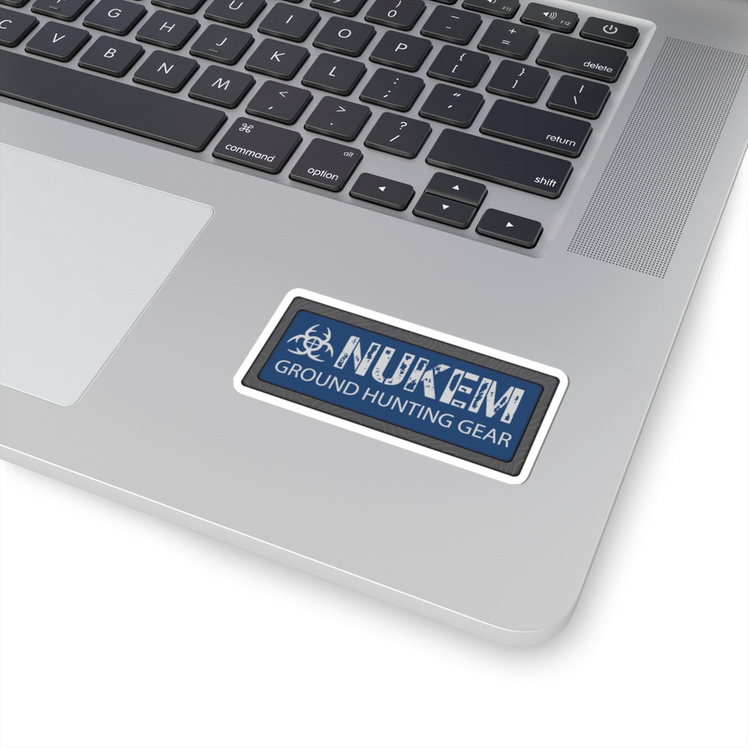 Nukem Mobile Hunting Gear Sticker — Orange Biohazard Kiss-Cut Decal