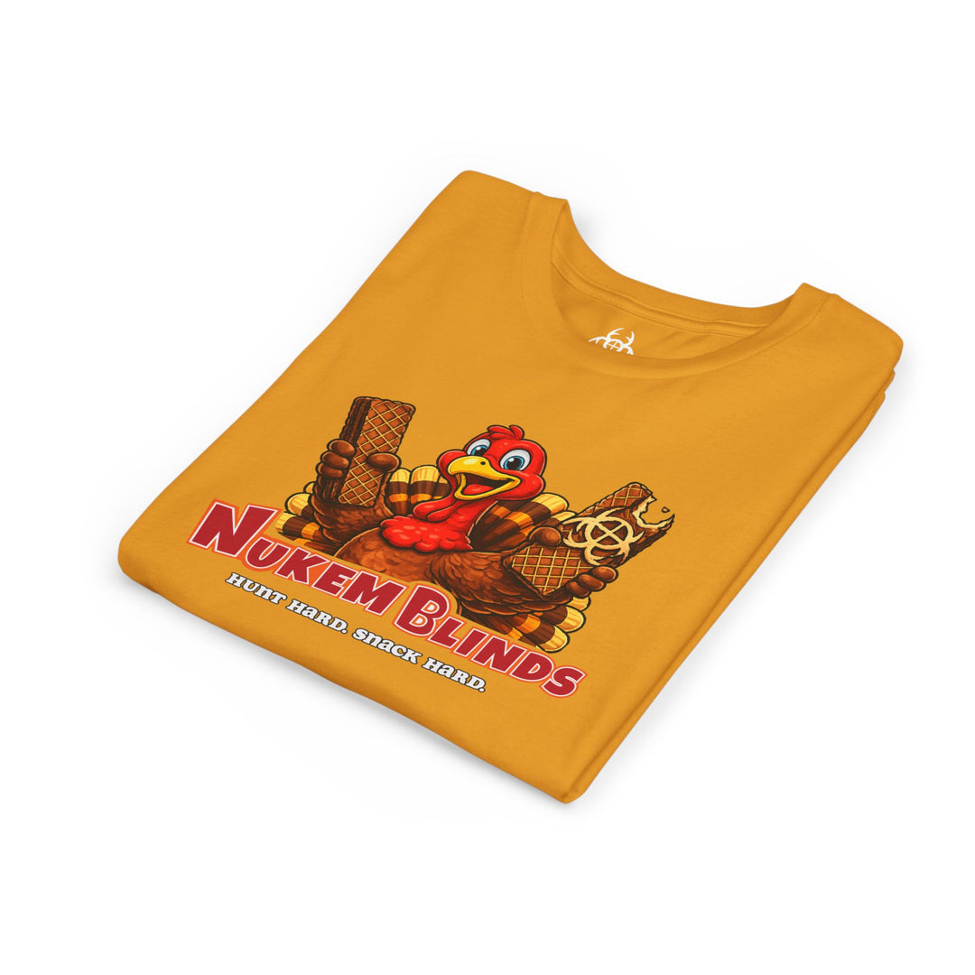 Hunt Hard, Snack Hard Youth Nutty Buddy Turkey T Shirt