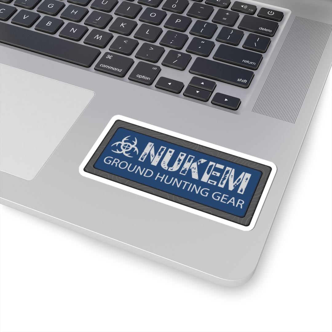 Nukem Mobile Hunting Gear Sticker — Orange Biohazard Kiss-Cut Decal