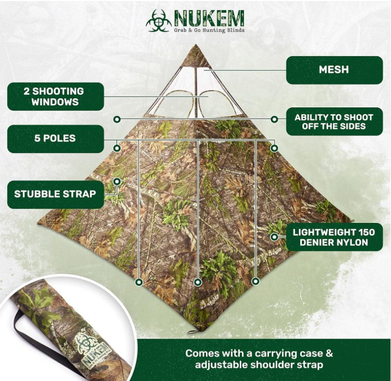 Nukem Grab & Go Hunting Blind XL Mossy Oak Obsession